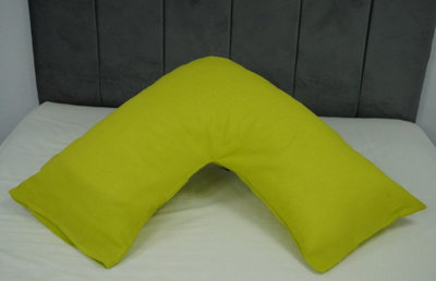 ARLinens V Shaped Pillow With Free V Pillowcase Orthopedic Hollowfiber Filled Head Neck Support V Cushion With Case from B&Q