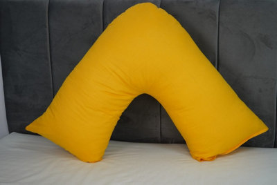 ARLinens V Shaped Pillow With Free V Pillowcase Orthopedic Hollowfiber Filled Head Neck Support V Cushion With Case from B&Q