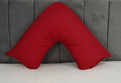 ARLinens V Shaped Pillow With Free V Pillowcase Orthopedic Hollowfiber Filled Head Neck Support V Cushion With Case from B&Q