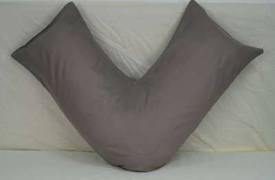 ARLinens V Shaped Pillow With Free V Pillowcase Orthopedic Hollowfiber Filled Head Neck Support V Cushion With Case from B&Q