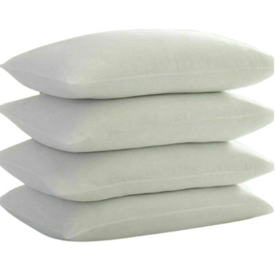 ARLINENS Hollowfiber Pillows Pack Of 4 Hotel Quality Bounce Back Extra Filled Bed Pillows Head Neck Back Support 75Cmx50Cm.