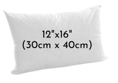 ARLinens Oblong Cushion Pads Rectangular Shape Cushion Insert Hollowfiber Filled Inner Fillers Extra Filled Cushion (12X16") from B&Q