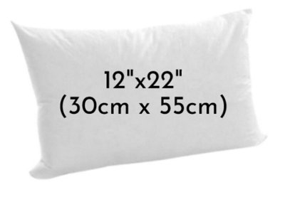 ARLinens Oblong Cushion Pads Rectangular Shape Cushion Insert Hollowfiber Filled Inner Fillers Extra Filled Cushion (12"x22") from B&Q