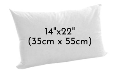 ARLinens Oblong Cushion Pads Rectangular Shape Cushion Insert Hollowfiber Filled Inner Fillers Extra Filled Cushion (14"x22") from B&Q