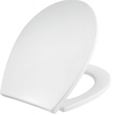 Mass Dynamic Oval White Soft Close Toilet Seat Quick Release from B&Q