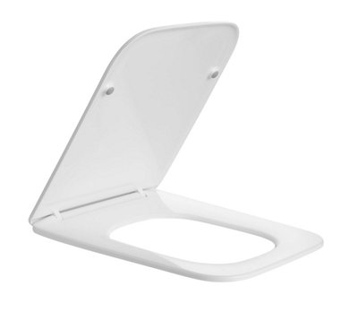 Mass Dynamic Square Soft Close Toilet Seat With Quick Release & Adjustable Top Fix Hinges from B&Q