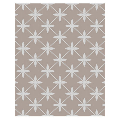 Laura Ashley Dove Grey Wicker Geometric Glass Splashback(H)750mm (W)600mm (T)6mm from B&Q