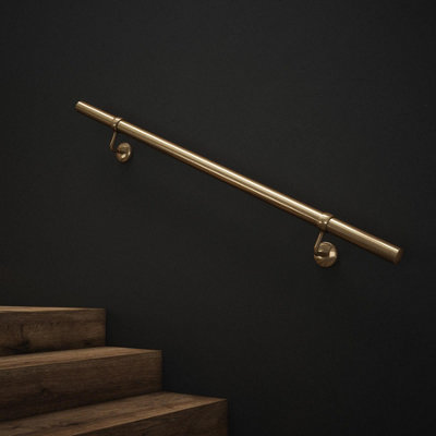 - Antique Brass Stair Hand Rail Kit 1.2M