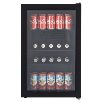 Cookology Cbc70Bk 70L Under Counter Drinks FridgeBlackAdjustable TempDouble Glazed GlassEnergy Efficient from B&Q