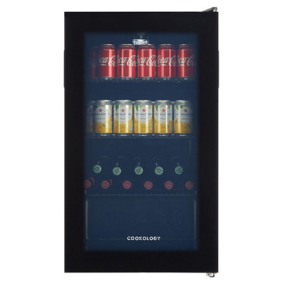 Cookology Bc96Bk 93L Under Counter Drinks FridgeBlackLed LightTemp ControlFor Cans And Bottles from B&Q