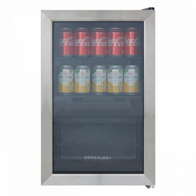 Cookology Cbc70Ss 70L Under Counter Drinks FridgeStainless SteelAdjustable TempEnergy Efficient from B&Q