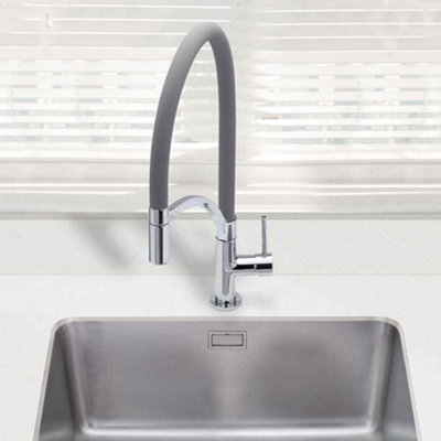 Cookology Giglio Pull Out Kitchen Tap With Single Side Lever - Brushed Graphite Grey