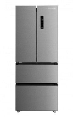 Cookology 391L French Door American Fridge FreezerLcd Temp ControlFrost Free4 StarInox from B&Q
