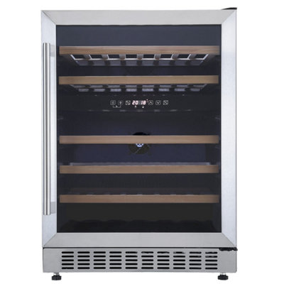 B&Q -  Cwc605Ss 60Cm Wine CoolerStainless Steel54 Bottles135LDigital Temp ControlReversible Door