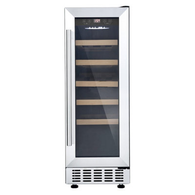 B&Q -  Cwc300Ss 30Cm Wine CoolerStainless Steel20 Bottles60LDigital Temp Control5 ShelvesReversible Door