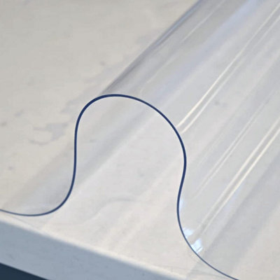 Airtech-Uk Pvc Table Protector Table Cover/protector Transparent 2mm Strong Clear Plastic Wipeable Pvc Waterproof (120 X 240Cm) from B&Q