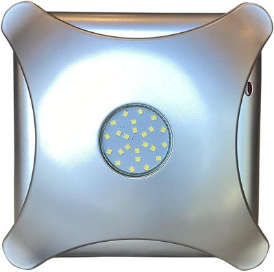 Airtech-Uk 4 Inch / 100mm Silent Extractor Fan With 5 W Led Light Wall Ceiling Exhaust For Bathroom Kitchen Silver from B&Q