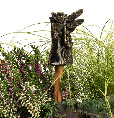 Jardinopia Dragonfly On Bamboo Cane Or Stake TopperL5 X W5.5 X H8 Cm from B&Q
