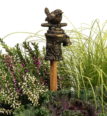 Jardinopia Wren On Tap Cane Or Stake TopperL5 X W4 X H8.5 Cm from B&Q