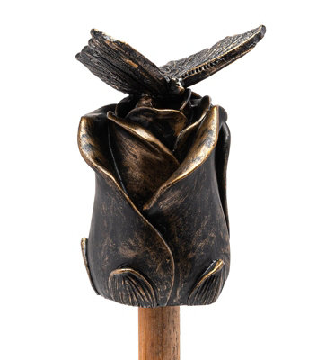 Jardinopia Butterfly On Rose Cane Or Stake TopperL5 X W4 X H8 Cm from B&Q