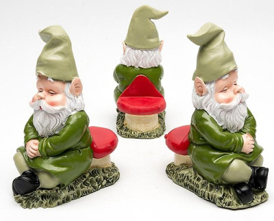 Jardinopia Sleeping Gnome Plant Pot FeetSet Of 3 from B&Q