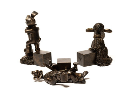 Jardinopia Wallace And Gromit Plant Pot Feet - Wallace, Grommit And Shaun The Sheep - L11 X W9 X H11 Cm