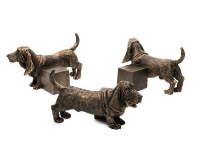 Jardinopia Basset Hound Plant Pot Feet - Set Of - L6.5 X W11 X H7 Cm Size 3