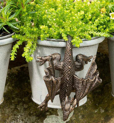 Jardinopia Antique Bronze Coloured Dragon Pot Buddy Plant Pot Hanger from B&Q