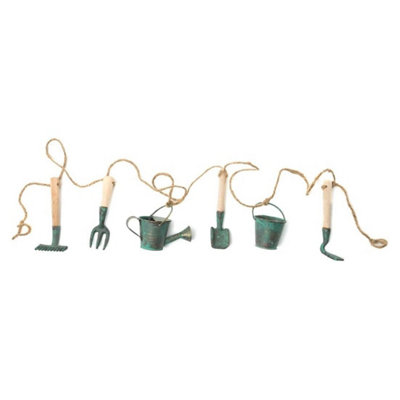 Jardinopia Decorative Garden Tool GarlandWatering Can Verdi Gris Green from B&Q