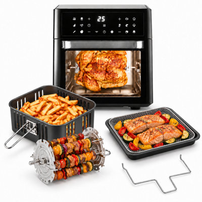 Vytronix Unisex Black 1800W Touchscreen 4-In-1 Air Fryer Oven W/ Rotisserie 12L In - Image 5