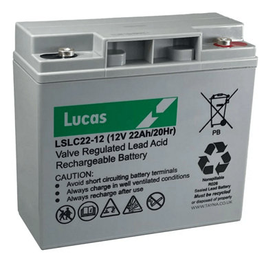 B&Q -  Lslc22-12 22Ah 12V Agm Vrla Battery(M5)