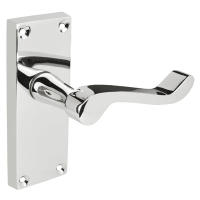 Z06 Chrome Victorian Scroll Internal Door HandlesLatch120 X 42mmHandlestore from B&Q