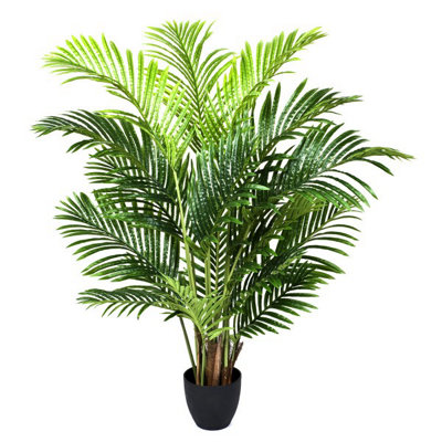 GreenBrokers Artificial Real Touch Areca Phoenix Palm Tree In Pot 115Cm/4Ft from B&Q