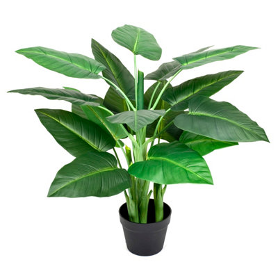 Greenbrokers Artificial Real Touch Calla Lily Tree In Black Pot (90Cm) from B&Q