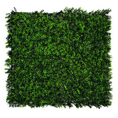 Greenbrokers Green/Light Brokers Artificial Wall Hedge With Leaf Foliage (Pack Of 4) -Uv Stable Vertical Garden Small
