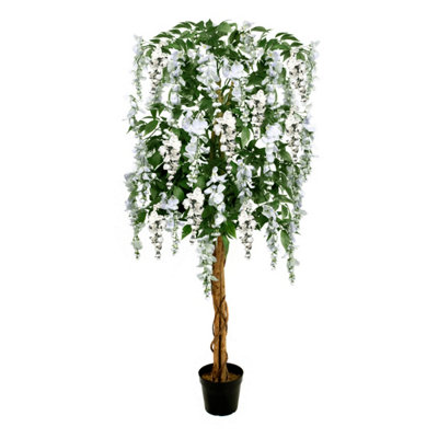 Greenbrokers Artificial White Wisteria Tree 150Cm/5Ft from B&Q
