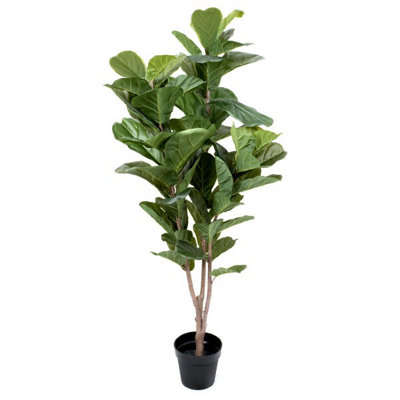 Greenbrokers Artificial Real Touch Fiddleleaf Tree X 54 Leaves 150Cm