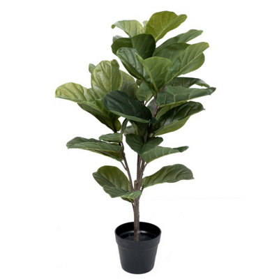 Greenbrokers Artificial Real Touch Fiddleleaf Tree X 33 Leaves 93Cm from B&Q