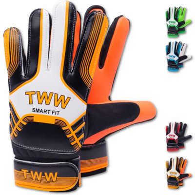 TheWhiteWater Limited Kids Football Gloves Goalkeeper Goalie Soccer Gloves Junior Children Boys/girls Premier League SoccerOrangeSize 6 from B&Q
