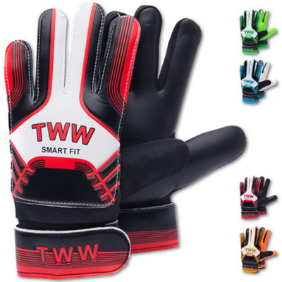 TheWhiteWater Limited Kids Football Gloves Goalkeeper Goalie Soccer Gloves Junior Children Boys/girls Premier League SoccerRedSize 6 from B&Q