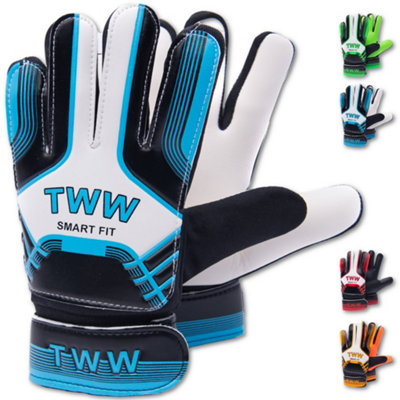 TheWhiteWater Limited Kids Football Gloves Goalkeeper Goalie Soccer Gloves Junior Children Boys/girls Premier League SoccerBlueSize 8 from B&Q