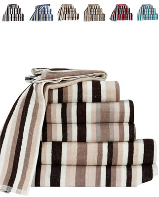 TheWhiteWater Limited Gift Bale Set Of 6 Pcs Brown Towels 100% Natural Cotton from B&Q