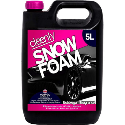 Cleenly Bubblegum Snow FoamHigh Performance Formula With Super Thick FoamNon Caustic & Ph Neutral 5L from B&Q