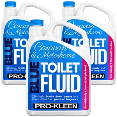 Pro-Kleen Blue Toilet Chemical Fluid Solution Cleaner For Caravan And Motorhomes - Eco-Friendly, Formaldehyde Free 6L