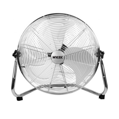 Mylek 20 High Velocity Floor Fan Air Circulator Industrial CoolingCool Cold Chrome3 Speed Portable Adjustable Tilt For from B&Q