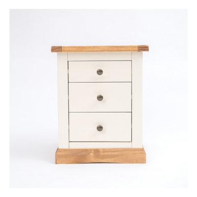 Cabinet Bits Trevi 3 Drawer Bedside Table Brass Knob from B&Q