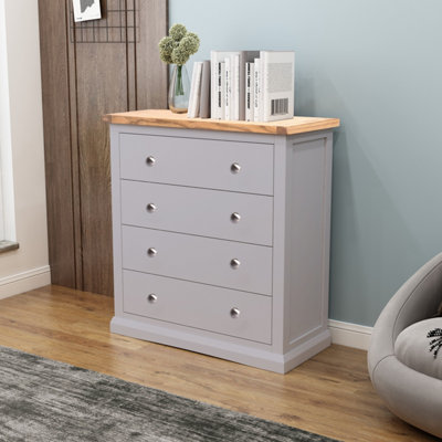 B&Q -  Rocca 4 Drawer Chest Of Drawers Chrome Knob