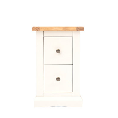 B&Q -  Castelli 2 Drawer Petite Bedside Table Brass Knob