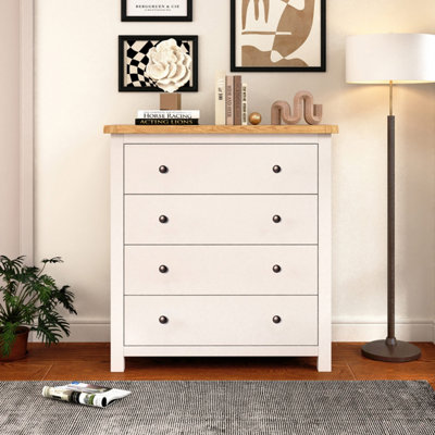 Cabinet Bits Maggiori 4 Drawer Chest Of Drawers Brass Knob White