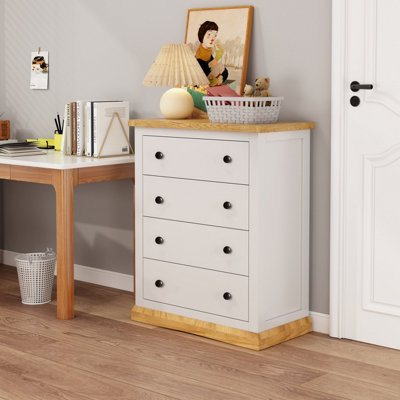 B&Q -  Trevi 4 Drawer Chest Of Drawers Brass Knob